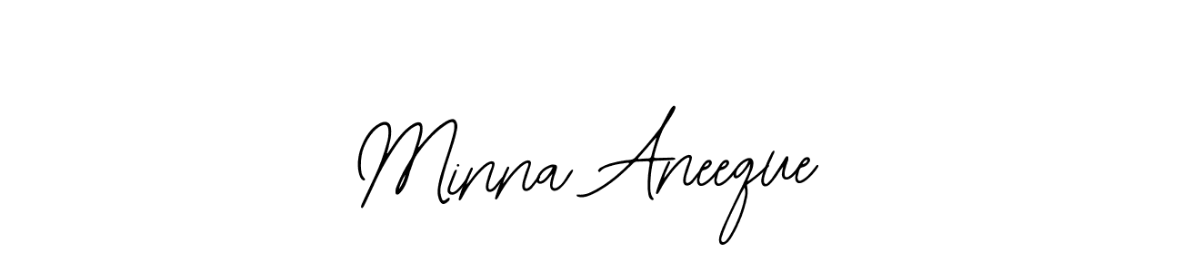 The best way (Bearetta-2O07w) to make a short signature is to pick only two or three words in your name. The name Minna Aneeque include a total of six letters. For converting this name. Minna Aneeque signature style 12 images and pictures png
