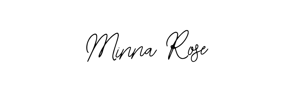 Use a signature maker to create a handwritten signature online. With this signature software, you can design (Bearetta-2O07w) your own signature for name Minna Rose. Minna Rose signature style 12 images and pictures png