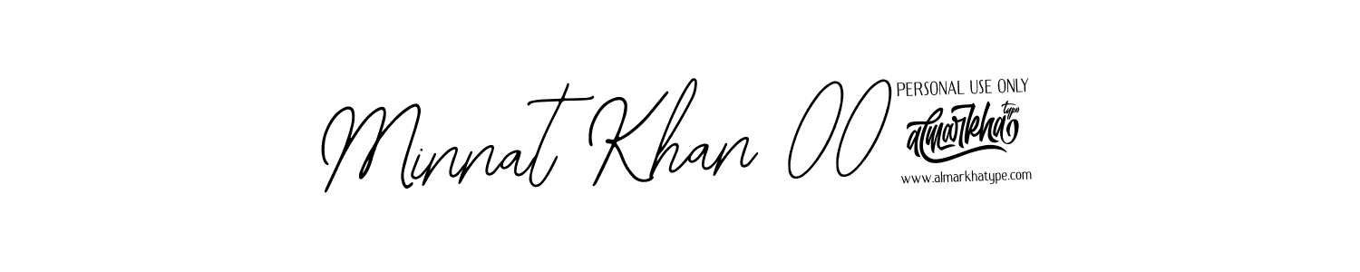 You should practise on your own different ways (Bearetta-2O07w) to write your name (Minnat Khan 007) in signature. don't let someone else do it for you. Minnat Khan 007 signature style 12 images and pictures png