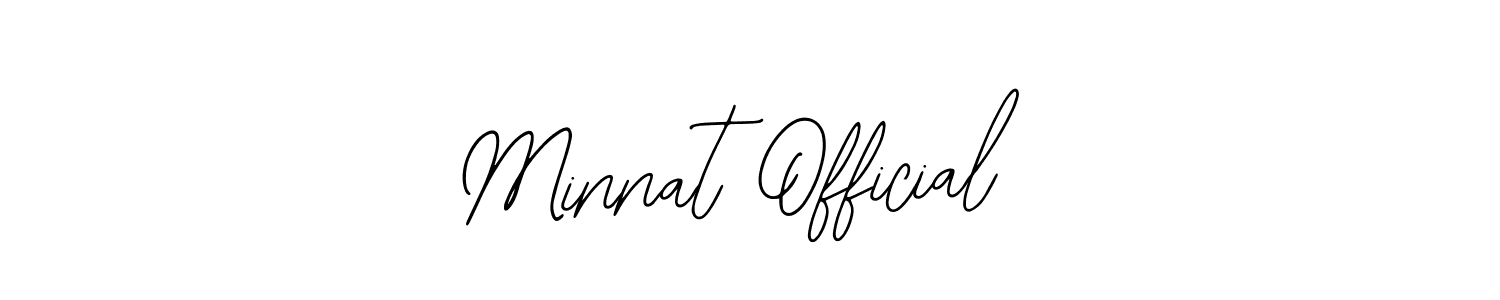 if you are searching for the best signature style for your name Minnat Official. so please give up your signature search. here we have designed multiple signature styles  using Bearetta-2O07w. Minnat Official signature style 12 images and pictures png