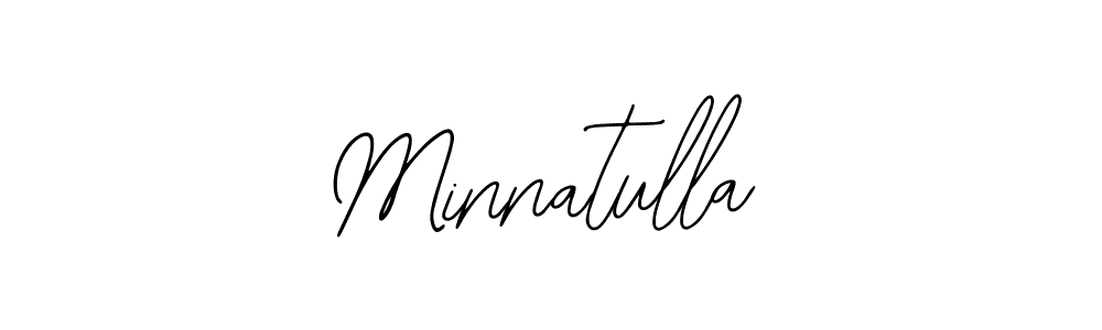 Design your own signature with our free online signature maker. With this signature software, you can create a handwritten (Bearetta-2O07w) signature for name Minnatulla. Minnatulla signature style 12 images and pictures png