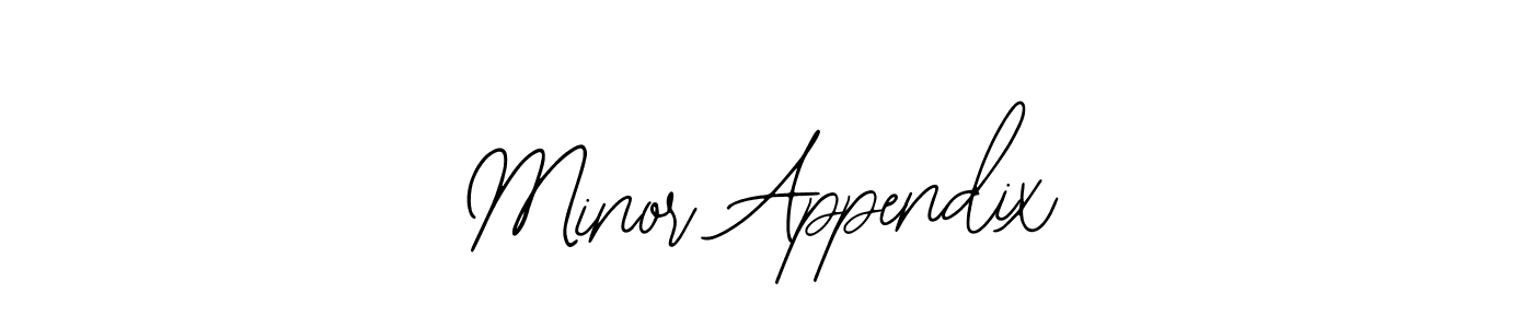 You should practise on your own different ways (Bearetta-2O07w) to write your name (Minor Appendix) in signature. don't let someone else do it for you. Minor Appendix signature style 12 images and pictures png