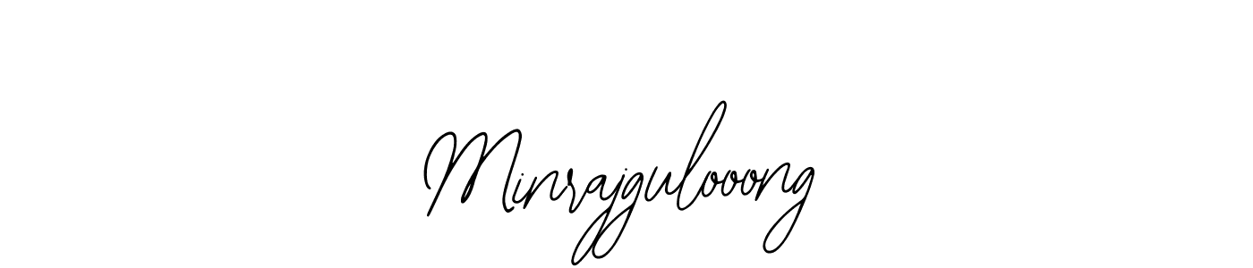 The best way (Bearetta-2O07w) to make a short signature is to pick only two or three words in your name. The name Minrajgulooong include a total of six letters. For converting this name. Minrajgulooong signature style 12 images and pictures png