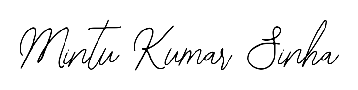Designed for modern professionals: Mintu Kumar Sinha name signature crafted with Bearetta-2O07w script. Ready for digital PDF workflows. Mintu Kumar Sinha signature style 12 images and pictures png