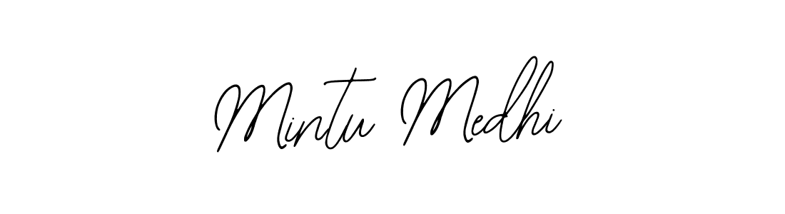 Also we have Mintu Medhi name is the best signature style. Create professional handwritten signature collection using Bearetta-2O07w autograph style. Mintu Medhi signature style 12 images and pictures png
