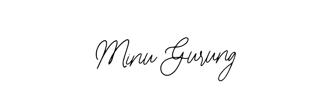 Minu Gurung stylish signature style. Best Handwritten Sign (Bearetta-2O07w) for my name. Handwritten Signature Collection Ideas for my name Minu Gurung. Minu Gurung signature style 12 images and pictures png