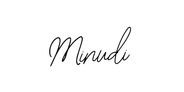 Make a beautiful signature design for name Minudi. With this signature (Bearetta-2O07w) style, you can create a handwritten signature for free. Minudi signature style 12 images and pictures png