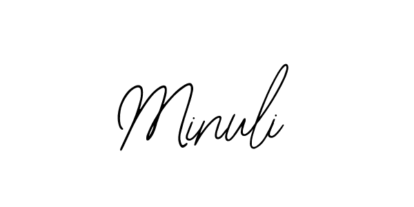 Make a beautiful signature design for name Minuli. With this signature (Bearetta-2O07w) style, you can create a handwritten signature for free. Minuli signature style 12 images and pictures png