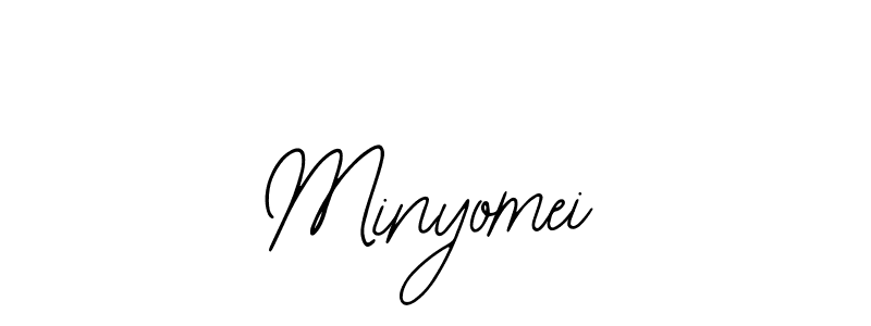How to make Minyomei name signature. Use Bearetta-2O07w style for creating short signs online. This is the latest handwritten sign. Minyomei signature style 12 images and pictures png