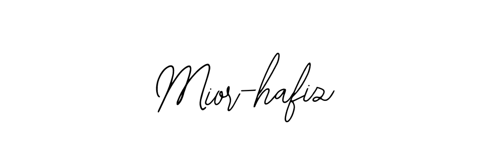 Bearetta-2O07w is a professional signature style that is perfect for those who want to add a touch of class to their signature. It is also a great choice for those who want to make their signature more unique. Get Mior-hafiz name to fancy signature for free. Mior-hafiz signature style 12 images and pictures png