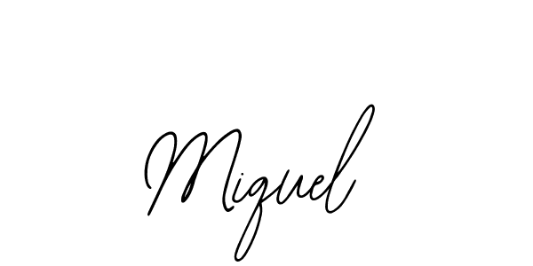 Use a signature maker to create a handwritten signature online. With this signature software, you can design (Bearetta-2O07w) your own signature for name Miquel. Miquel signature style 12 images and pictures png