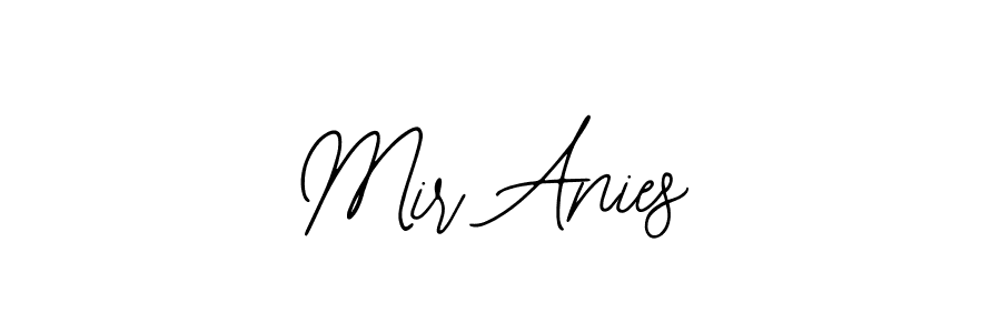 Similarly Bearetta-2O07w is the best handwritten signature design. Signature creator online .You can use it as an online autograph creator for name Mir Anies. Mir Anies signature style 12 images and pictures png