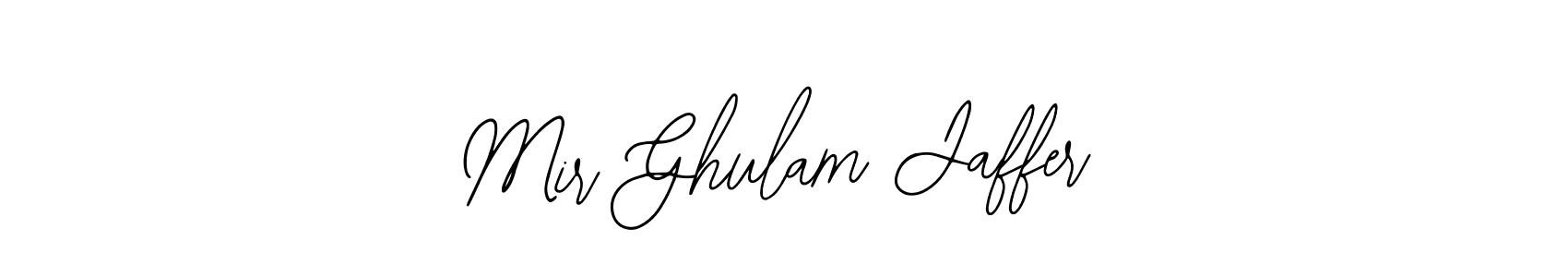 The best way (Bearetta-2O07w) to make a short signature is to pick only two or three words in your name. The name Mir Ghulam Jaffer include a total of six letters. For converting this name. Mir Ghulam Jaffer signature style 12 images and pictures png