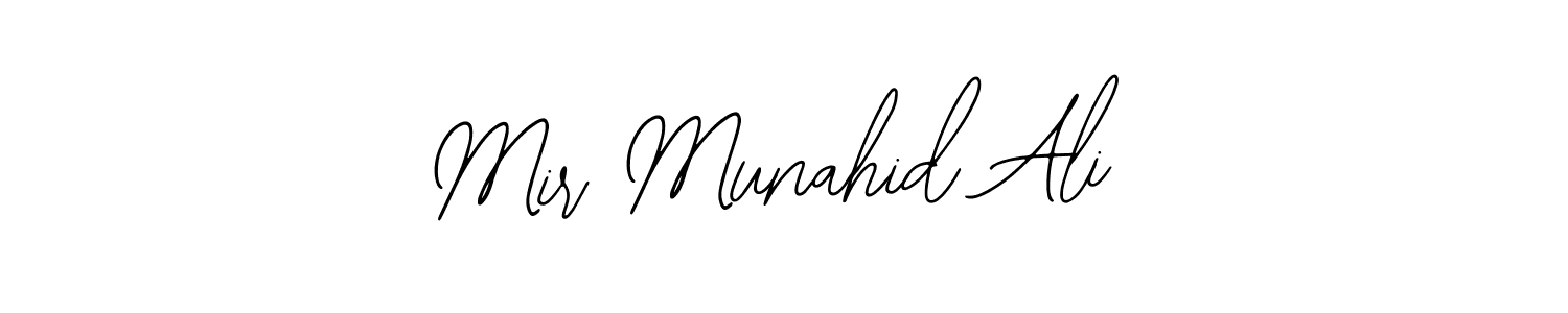 The best way (Bearetta-2O07w) to make a short signature is to pick only two or three words in your name. The name Mir Munahid Ali include a total of six letters. For converting this name. Mir Munahid Ali signature style 12 images and pictures png