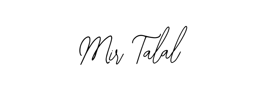 How to make Mir Talal name signature. Use Bearetta-2O07w style for creating short signs online. This is the latest handwritten sign. Mir Talal signature style 12 images and pictures png