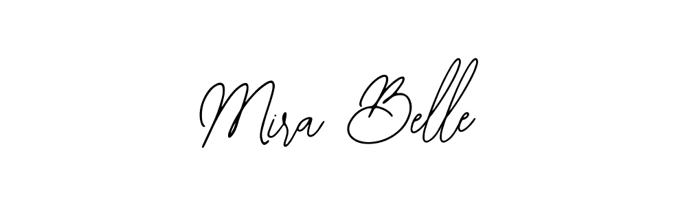 How to make Mira Belle name signature. Use Bearetta-2O07w style for creating short signs online. This is the latest handwritten sign. Mira Belle signature style 12 images and pictures png