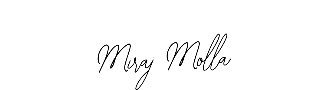 How to make Miraj Molla name signature. Use Bearetta-2O07w style for creating short signs online. This is the latest handwritten sign. Miraj Molla signature style 12 images and pictures png