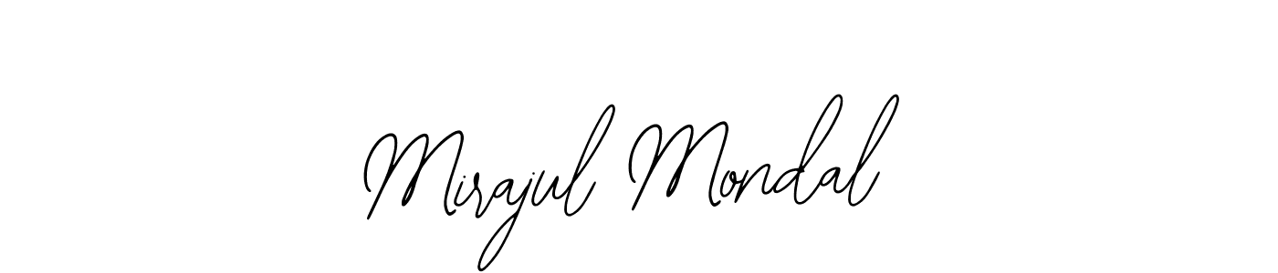 How to make Mirajul Mondal name signature. Use Bearetta-2O07w style for creating short signs online. This is the latest handwritten sign. Mirajul Mondal signature style 12 images and pictures png