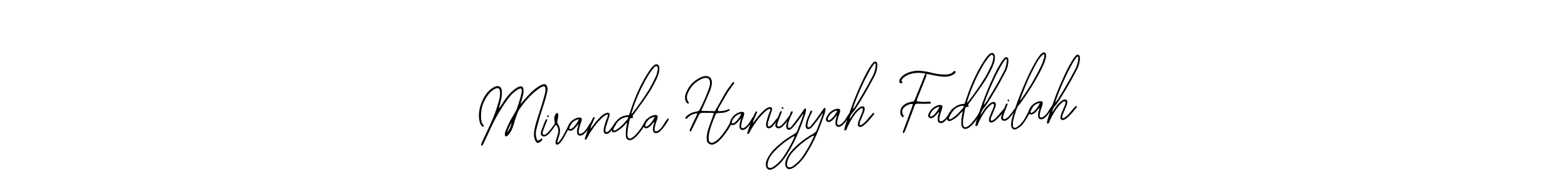 Use a signature maker to create a handwritten signature online. With this signature software, you can design (Bearetta-2O07w) your own signature for name Miranda Haniyyah Fadhilah. Miranda Haniyyah Fadhilah signature style 12 images and pictures png