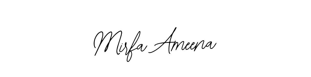 This is the best signature style for the Mirfa Ameena name. Also you like these signature font (Bearetta-2O07w). Mix name signature. Mirfa Ameena signature style 12 images and pictures png