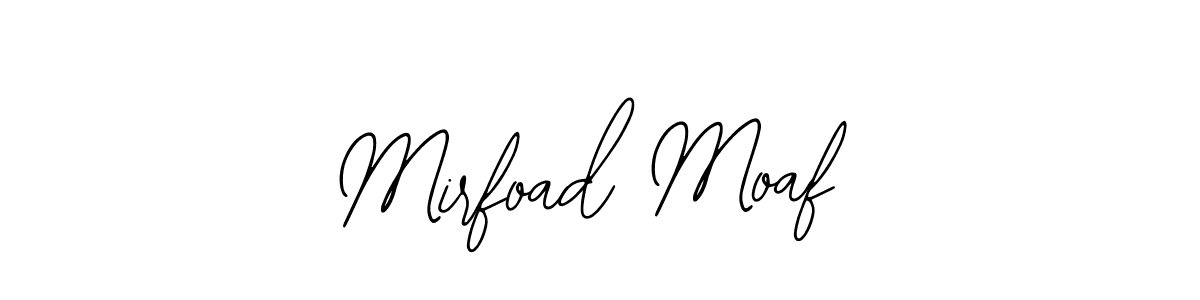 The best way (Bearetta-2O07w) to make a short signature is to pick only two or three words in your name. The name Mirfoad Moaf include a total of six letters. For converting this name. Mirfoad Moaf signature style 12 images and pictures png