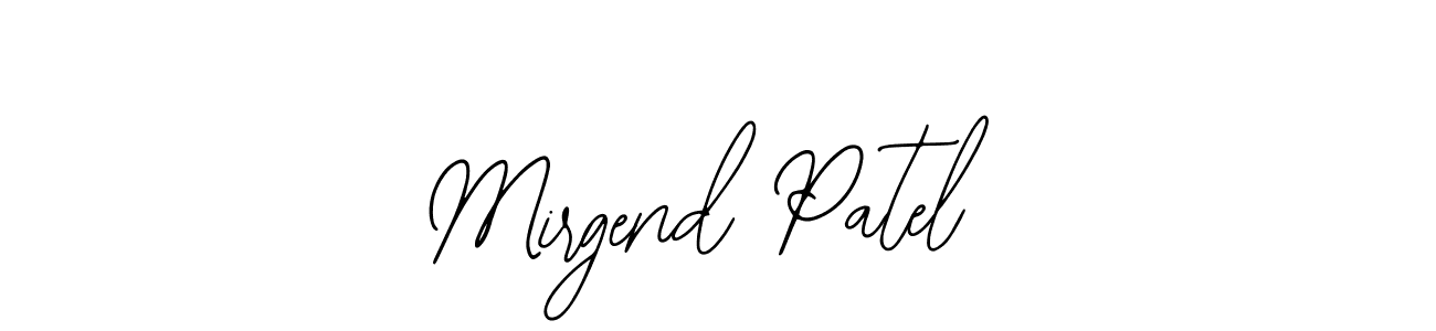 Use a signature maker to create a handwritten signature online. With this signature software, you can design (Bearetta-2O07w) your own signature for name Mirgend Patel. Mirgend Patel signature style 12 images and pictures png