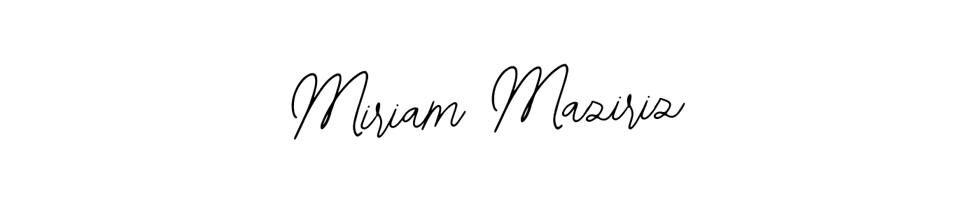The best way (Bearetta-2O07w) to make a short signature is to pick only two or three words in your name. The name Miriam Maziriz include a total of six letters. For converting this name. Miriam Maziriz signature style 12 images and pictures png