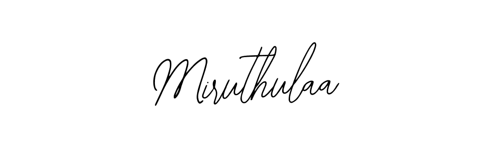 How to make Miruthulaa name signature. Use Bearetta-2O07w style for creating short signs online. This is the latest handwritten sign. Miruthulaa signature style 12 images and pictures png