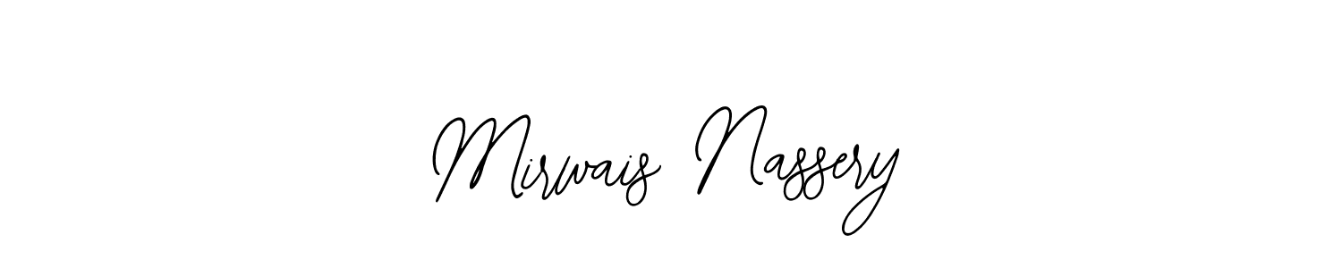 The best way (Bearetta-2O07w) to make a short signature is to pick only two or three words in your name. The name Mirwais Nassery include a total of six letters. For converting this name. Mirwais Nassery signature style 12 images and pictures png