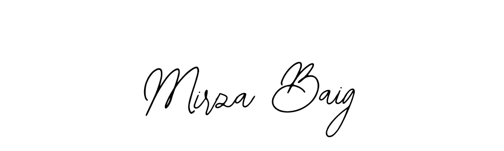 The best way (Bearetta-2O07w) to make a short signature is to pick only two or three words in your name. The name Mirza Baig include a total of six letters. For converting this name. Mirza Baig signature style 12 images and pictures png