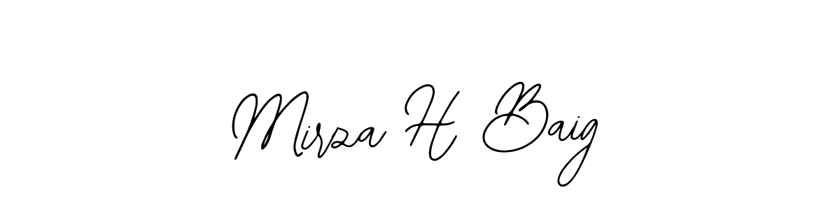 Use a signature maker to create a handwritten signature online. With this signature software, you can design (Bearetta-2O07w) your own signature for name Mirza H Baig. Mirza H Baig signature style 12 images and pictures png