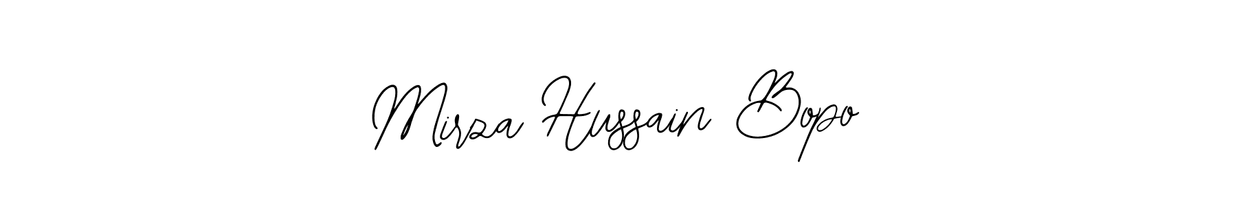 How to make Mirza Hussain Bopo name signature. Use Bearetta-2O07w style for creating short signs online. This is the latest handwritten sign. Mirza Hussain Bopo signature style 12 images and pictures png