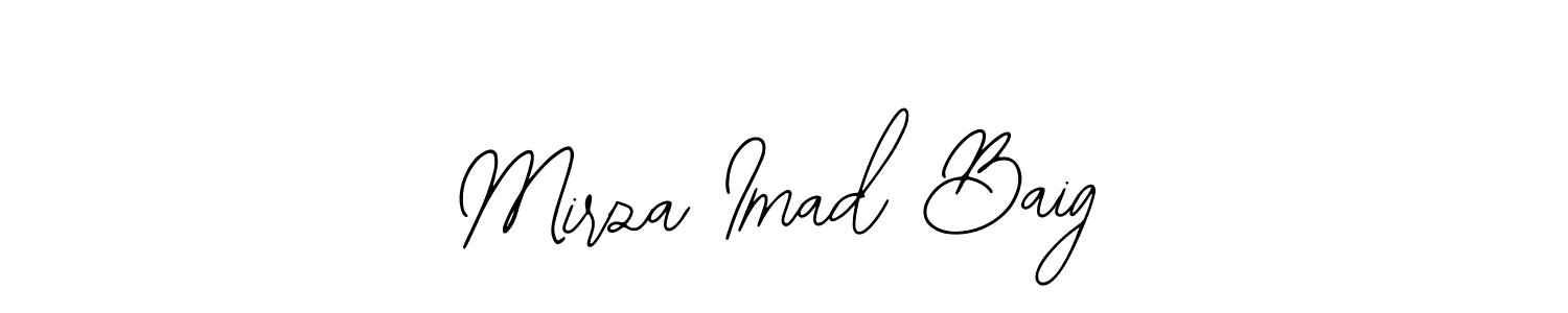 Design your own signature with our free online signature maker. With this signature software, you can create a handwritten (Bearetta-2O07w) signature for name Mirza Imad Baig. Mirza Imad Baig signature style 12 images and pictures png