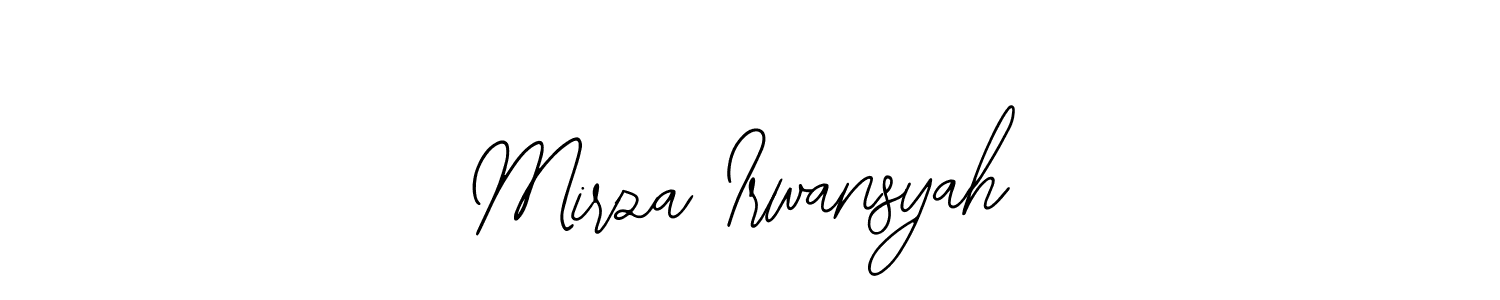 Design your own signature with our free online signature maker. With this signature software, you can create a handwritten (Bearetta-2O07w) signature for name Mirza Irwansyah. Mirza Irwansyah signature style 12 images and pictures png