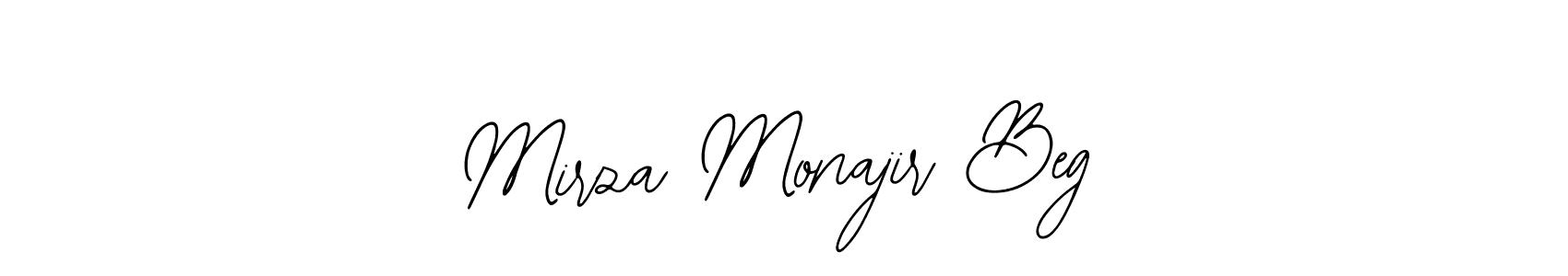 How to make Mirza Monajir Beg name signature. Use Bearetta-2O07w style for creating short signs online. This is the latest handwritten sign. Mirza Monajir Beg signature style 12 images and pictures png