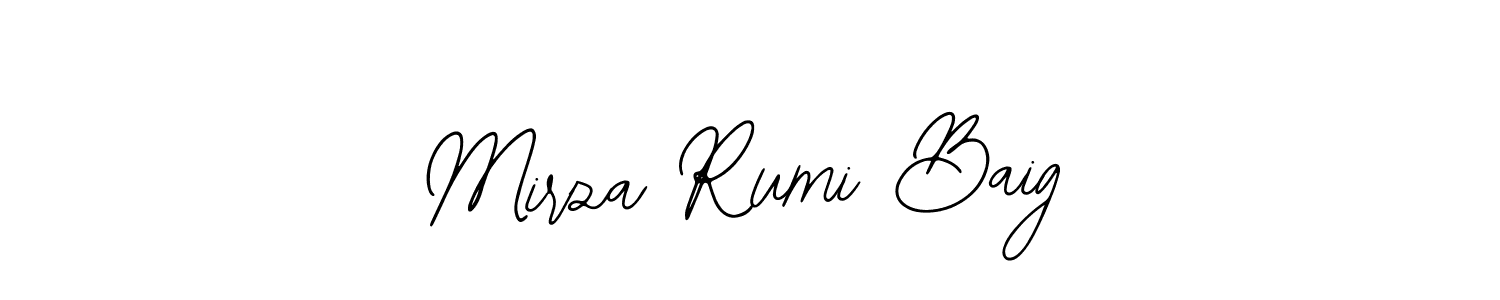 You should practise on your own different ways (Bearetta-2O07w) to write your name (Mirza Rumi Baig) in signature. don't let someone else do it for you. Mirza Rumi Baig signature style 12 images and pictures png