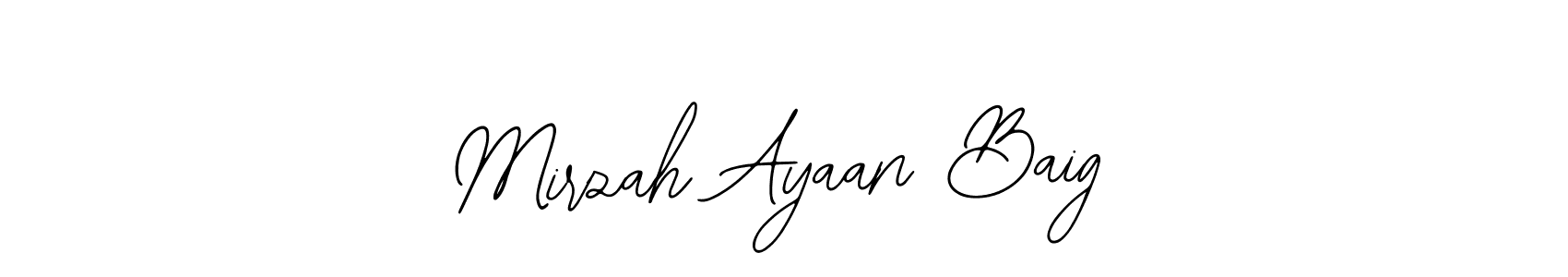 This is the best signature style for the Mirzah Ayaan Baig name. Also you like these signature font (Bearetta-2O07w). Mix name signature. Mirzah Ayaan Baig signature style 12 images and pictures png