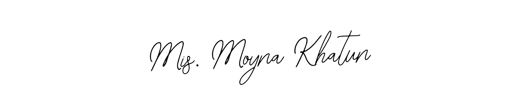 How to make Mis. Moyna Khatun name signature. Use Bearetta-2O07w style for creating short signs online. This is the latest handwritten sign. Mis. Moyna Khatun signature style 12 images and pictures png