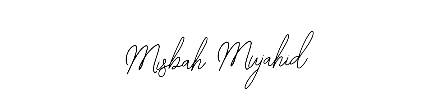 if you are searching for the best signature style for your name Misbah Mujahid. so please give up your signature search. here we have designed multiple signature styles  using Bearetta-2O07w. Misbah Mujahid signature style 12 images and pictures png