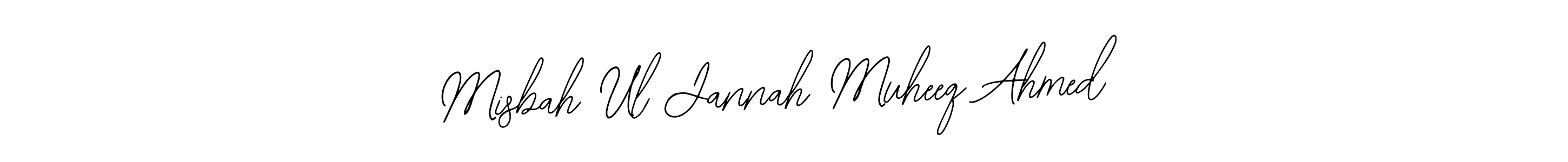 How to Draw Misbah Ul Jannah Muheeq Ahmed signature style? Bearetta-2O07w is a latest design signature styles for name Misbah Ul Jannah Muheeq Ahmed. Misbah Ul Jannah Muheeq Ahmed signature style 12 images and pictures png