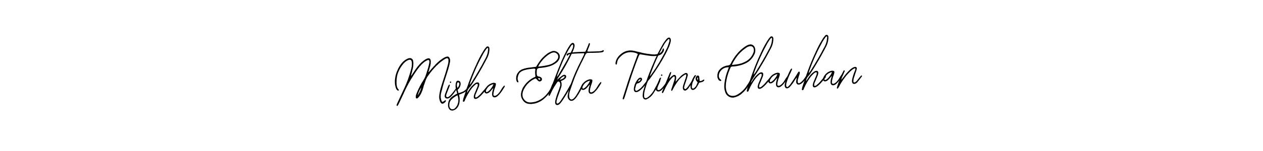 How to make Misha Ekta Telimo Chauhan name signature. Use Bearetta-2O07w style for creating short signs online. This is the latest handwritten sign. Misha Ekta Telimo Chauhan signature style 12 images and pictures png