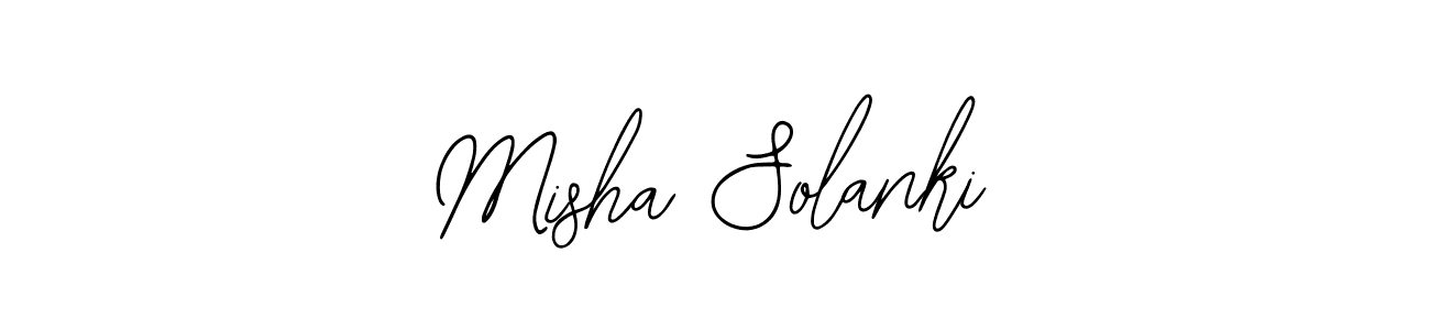 How to make Misha Solanki name signature. Use Bearetta-2O07w style for creating short signs online. This is the latest handwritten sign. Misha Solanki signature style 12 images and pictures png