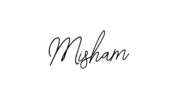 How to make Misham name signature. Use Bearetta-2O07w style for creating short signs online. This is the latest handwritten sign. Misham signature style 12 images and pictures png