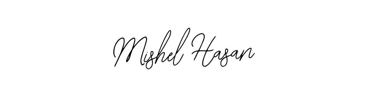 How to make Mishel Hasan name signature. Use Bearetta-2O07w style for creating short signs online. This is the latest handwritten sign. Mishel Hasan signature style 12 images and pictures png