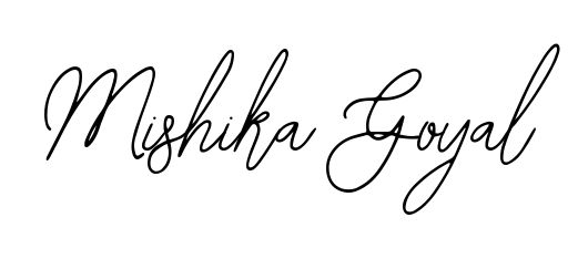 Get inspired by this graceful Bearetta-2O07w signature style for name Mishika Goyal. Smooth loops and balanced proportions for everyday use. Mishika Goyal signature style 12 images and pictures png