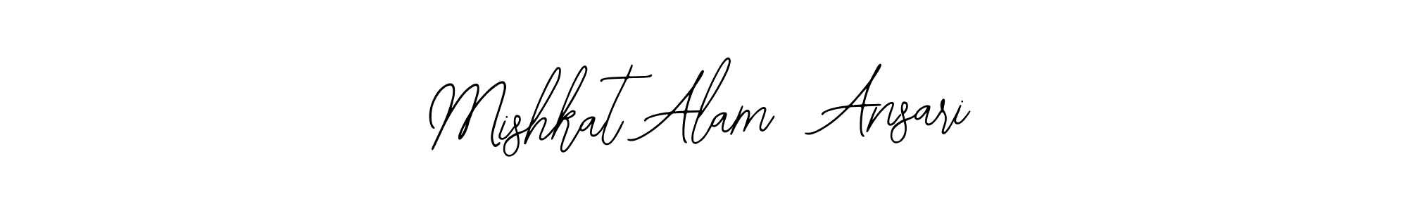 The best way (Bearetta-2O07w) to make a short signature is to pick only two or three words in your name. The name Mishkat Alam  Ansari include a total of six letters. For converting this name. Mishkat Alam  Ansari signature style 12 images and pictures png