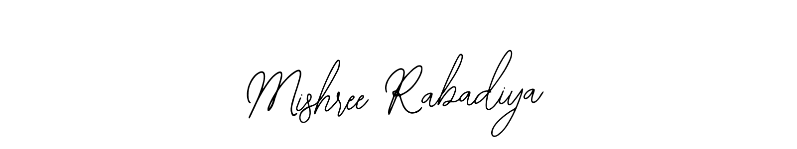 How to Draw Mishree Rabadiya signature style? Bearetta-2O07w is a latest design signature styles for name Mishree Rabadiya. Mishree Rabadiya signature style 12 images and pictures png