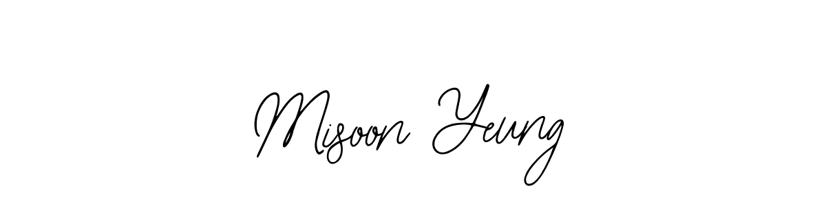 You should practise on your own different ways (Bearetta-2O07w) to write your name (Misoon Yeung) in signature. don't let someone else do it for you. Misoon Yeung signature style 12 images and pictures png