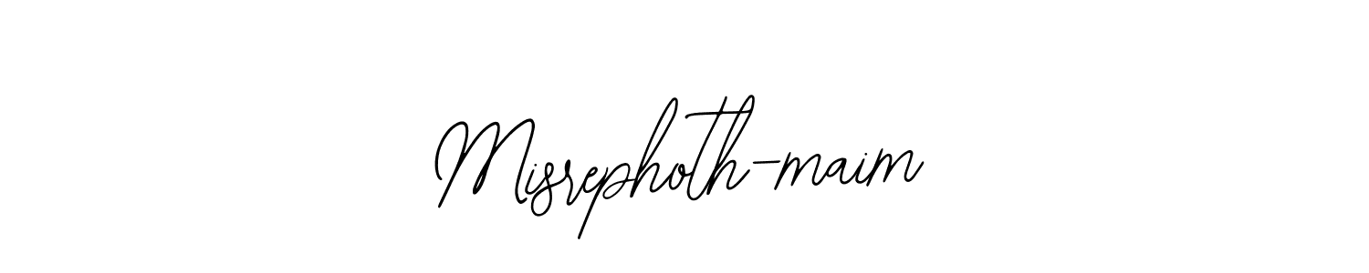How to make Misrephoth-maim name signature. Use Bearetta-2O07w style for creating short signs online. This is the latest handwritten sign. Misrephoth-maim signature style 12 images and pictures png