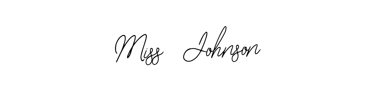 if you are searching for the best signature style for your name Miss  Johnson. so please give up your signature search. here we have designed multiple signature styles  using Bearetta-2O07w. Miss  Johnson signature style 12 images and pictures png